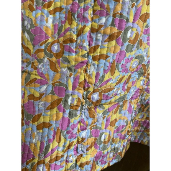 NEW Sigrid Olsen Silk Multicolored Jacket Quilted Floral Pattern Sz Petite M NWT - Picture 9 of 15